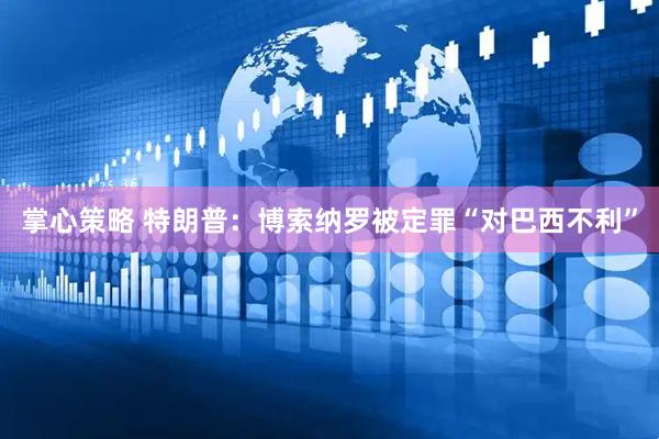 掌心策略 特朗普：博索纳罗被定罪“对巴西不利”